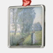 婚約カップル（結婚と婚姻）(婚約) メタルオーナメント (左)