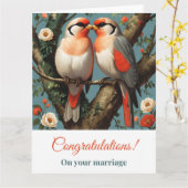 婚約カード、おめでとうございます結婚の カード (黄色い花)