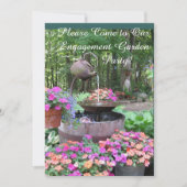 婚約ガーデンパーティーお祝い 招待状 (正面)
