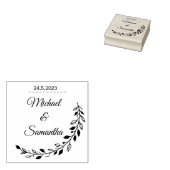 婚約ギフトスタンプ名、カップル ラバースタンプ (押印)