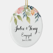 婚約ギフト婚約オーナメント- セラミックオーナメント (右)