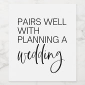 婚約ギフト、ワインラベル婚約した、花嫁さん。 ワインラベル (シングルラベル)