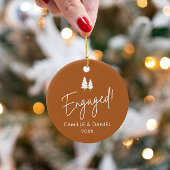 婚約クリスマスフォトオーナメント セラミックオーナメント