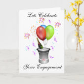 婚約グリーティングカード カード (黄色い花)