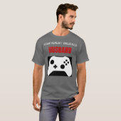 婚約ゲーマーグルームフィアンセプレイヤー2独身 Tシャツ (正面フル)