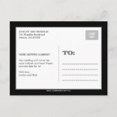 婚約コラージュセーブ・ザ・デート案内 案内ポストカード (裏面)