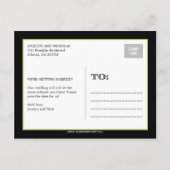 婚約コラージュセーブ・ザ・デート案内 案内ポストカード (裏面)