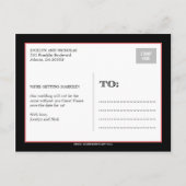 婚約コラージュセーブ・ザ・デート案内 案内ポストカード (裏面)