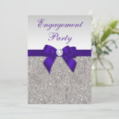 婚約シルバーシークインズ深いパ王室のープルボウ 招待状 (スタンド正面)