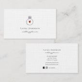 婚約シンプルリングウェディングプランナー 名刺 (正面/裏面)