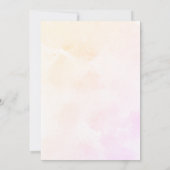 婚約ディナーパーティーコーラルウォーター色花模様 招待状 (裏面)