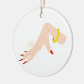 婚約ハンドリングや輪 セラミックオーナメント (左)