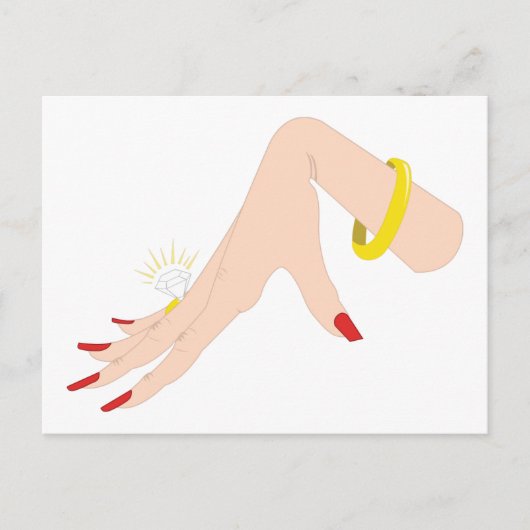 婚約ハンドリングや輪 ポストカード (正面)