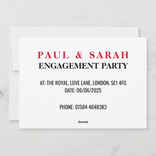 婚約バラピンクの花ブーケ、背景 シーズンカード (裏面)