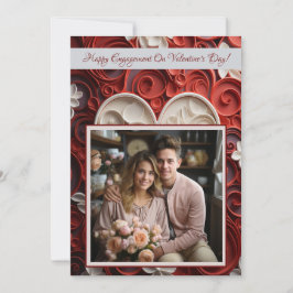 婚約バレンタインデイロヴェコアパーソナライズされた3 カード