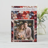婚約バレンタインデイロヴェコアパーソナライズされた4 カード (スタンド正面)
