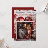 婚約バレンタインデイロヴェコアパーソナライズされた5 カード (正面/裏面インサイチュ)