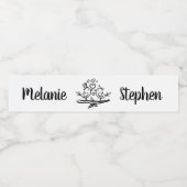 婚約バード白黒ラブバード結婚ズ ペットボトルラベル (シングルラベル)