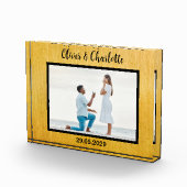 婚約パーソナライズされたカップルの結婚の提案 フォトブロック (右)