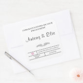 婚約パーソナライズされたキャンドルギフト スクエアシール (封筒)