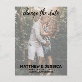 婚約パーソナライズされた写真の日付変更 案内ポストカード