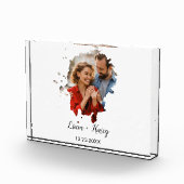 婚約パーソナライズされた周年記念フレ結婚ーム フォトブロック (右)