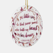 婚約パーソナライズされた記念 |水彩 セラミックオーナメント (右)