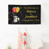 婚約パーティお祝い 横断幕 (インサイチュ)