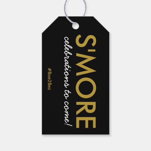 婚約パーティに対する来Sのお祝い ギフトタグ (正面)