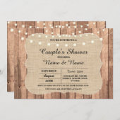 婚約パーティのカップルのシャワーの黒板の招待 招待状 (正面/裏面)