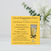 婚約パーティのシャンペンのトースト 招待状 (スタンド正面)