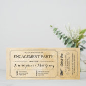 婚約パーティのチケットは素朴な招待をつなぎます 招待状 (スタンド正面)