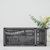 婚約パーティのヴィンテージのチケットの招待状 招待状 (スタンド正面)