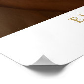 婚約パーティの写真婚約した歓迎のサイン ポスター (角)