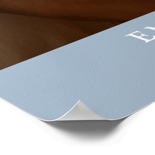 婚約パーティの写真婚約した歓迎のサイン ポスター (角)