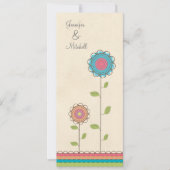 婚約パーティの幸せなカラフルの花の招待状 招待状 (正面)