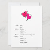 婚約パーティの招待状のテンプレート 招待状 (裏面)