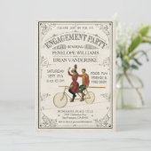 婚約パーティの招待状|のヴィンテージのアンティーク 招待状 (スタンド正面)