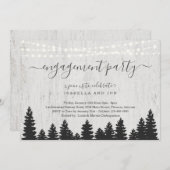 婚約パーティの招待状|の素朴な冬 招待状 (正面/裏面)