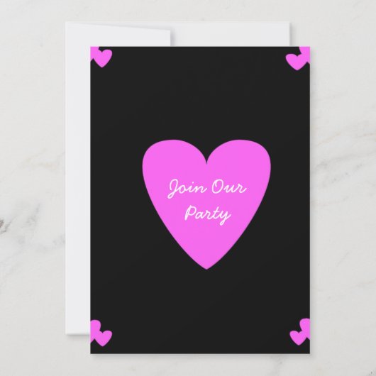 婚約パーティまたは結婚式の招待状。 招待状 (裏面)