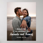 婚約パーティウェルカムサインと写真 ポスター (正面)