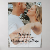 婚約パーティウェルカムサインと写真 ポスター (正面)
