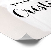 婚約パーティウェルカムサインと写真 ポスター (角)