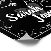 婚約パーティウェルカムサインシャルボードスタイル ポスター (角)