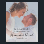 婚約パーティウェルカムサインフェイクキャンバス印刷 フェイクキャンバスプリント<br><div class="desc">このシック結婚な婚約パーティ歓迎サインは、生き生きとしお気に入りのたスクリプトの名を含む写真と黒い文字を備えお洒落ている。スタイルに合わせてフォントや文言を変更できる。</div>