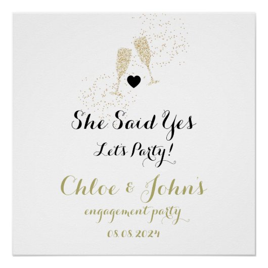 婚約パーティウェルカムサイン、ボホウェルカムサイン ポスター (正面)