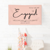 婚約パーティウェルカムバナーバラ 横断幕 (インサイチュ)