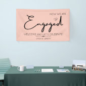 婚約パーティウェルカムバナーバラ 横断幕 (トレードショー)