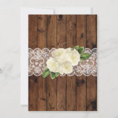 婚約パーティウッドライトレース招待状 招待状 (裏面)