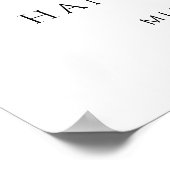 婚約パーティエレガント書道へようこそ ポスター (角)